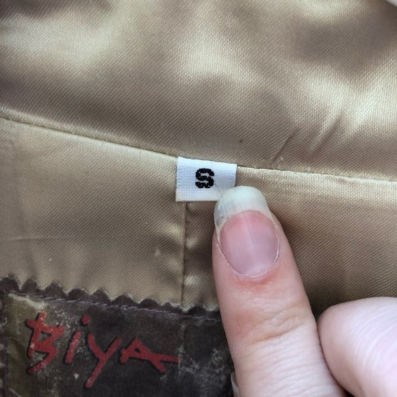 BIYA Johnny Was Gold Crystal Gems Trench Jacket - Picture 7 of 13